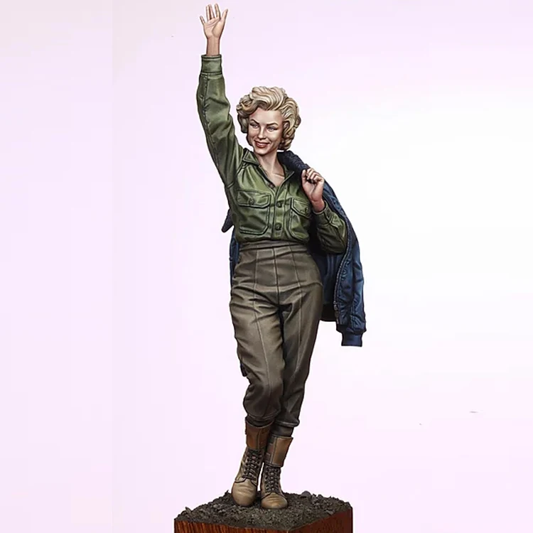 

1/35 Resin Model figure GK Monroe in Korea for her USO tour 1954 Unassembled and unpainted kit