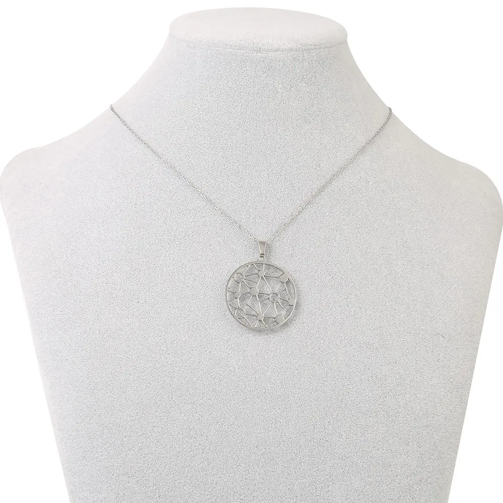 

Cremo Round Star Necklace Steel Choker Soccer Pendant Necklaces Interchangeable Reversible Leather Hollow Football Necklace