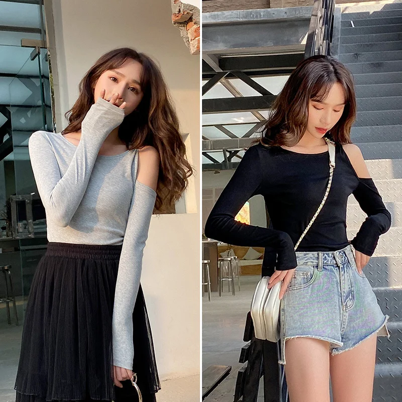 

Deivor new spring clothes net Hong Kong style small sexy mind all-around top cover