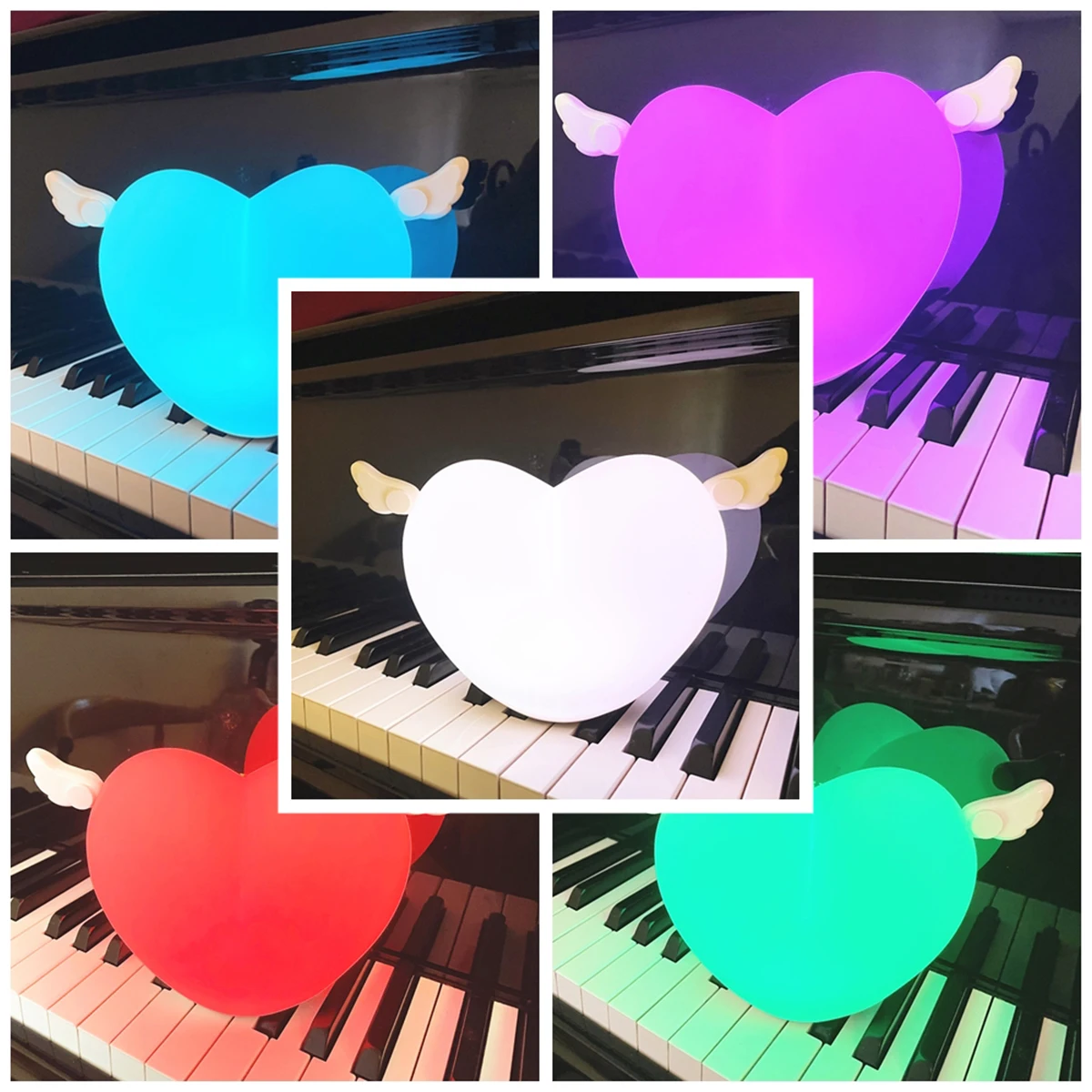 

Heart Shaped Night Light Silicone Light Toddler Led USB Rechargeable Light Bedroom Decor Touch Sensor Night Lamp Xmas Gift