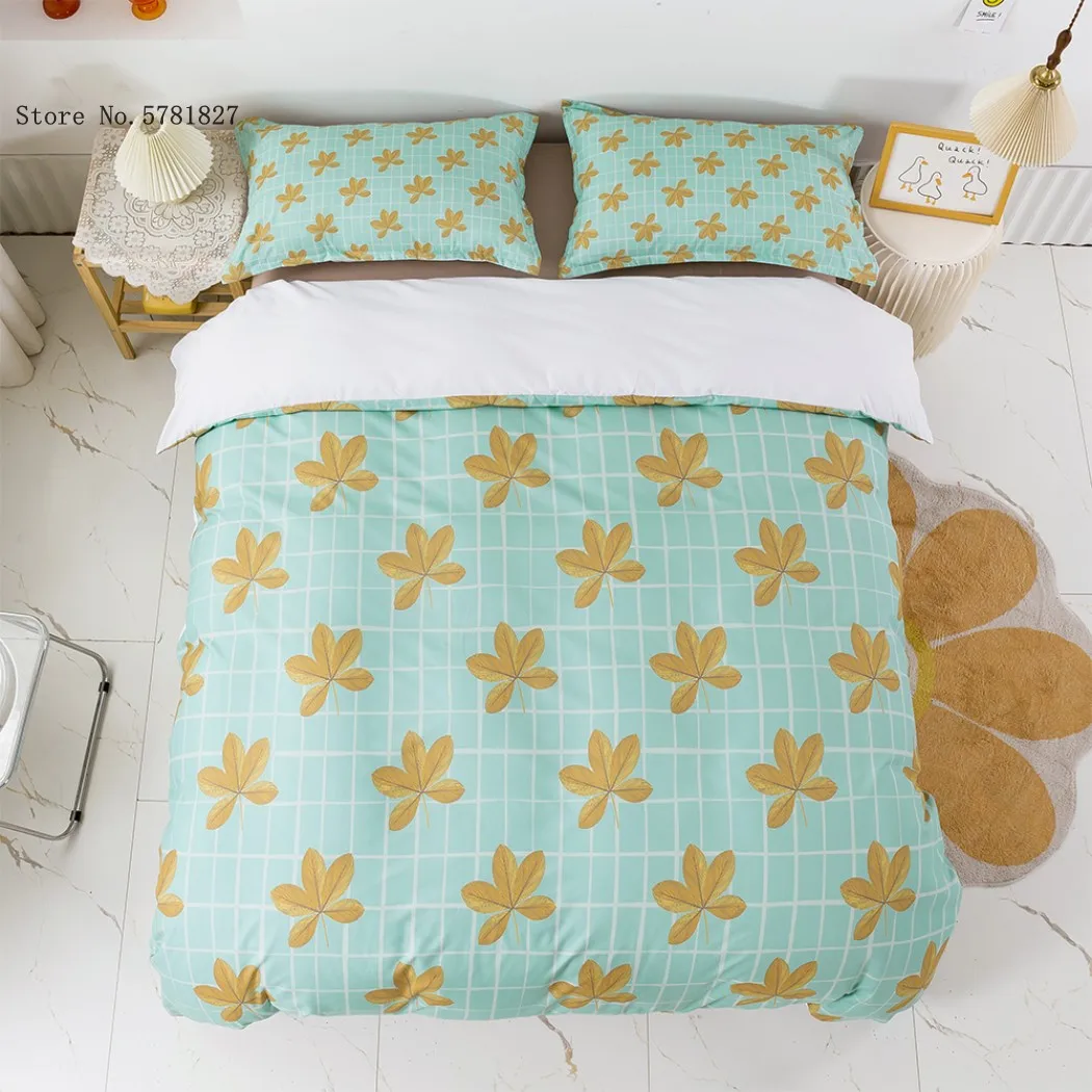 

2/3 Pieces Orange Flowers Bedding Set 3D Beautiful Plants Duvet Cover Home Dorm Decor Bed Quilt Cover Pillowcase (No Sheets)