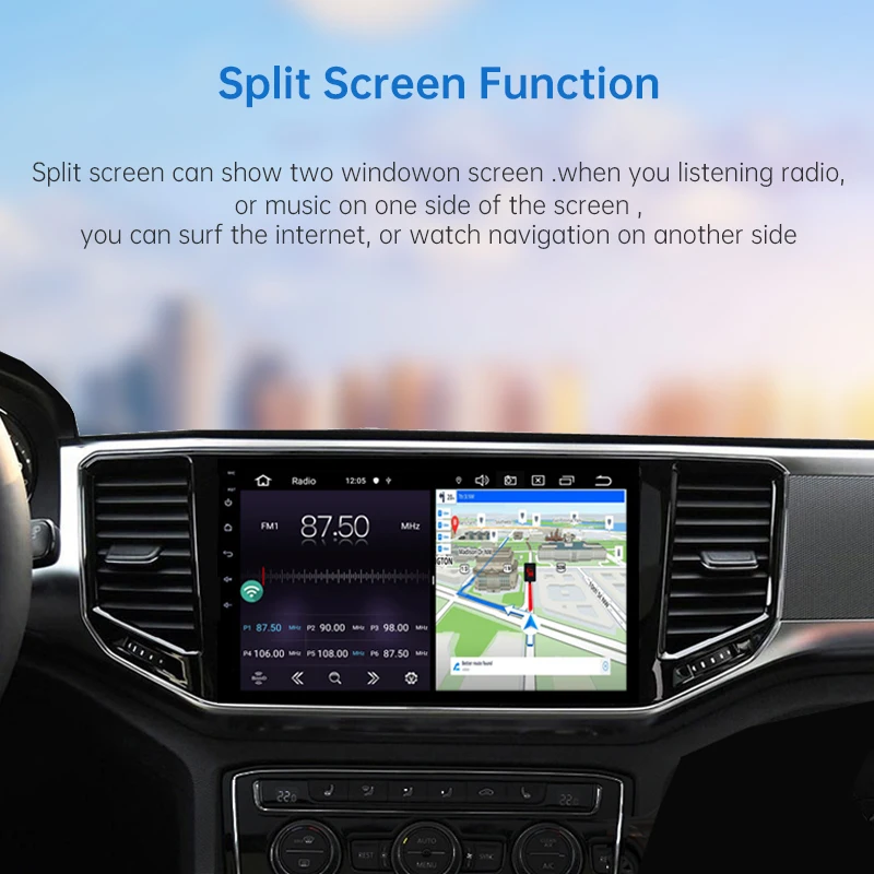 Автомагнитола 9 дюймов Android 10 0 GPS мультимедийный плеер для Ford Kuga Escape C-max 2013 2 Din