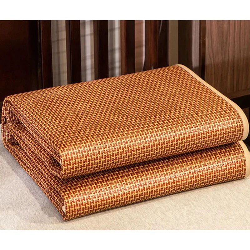 

WOSTAR Summer bamboo rattan mattress adult crib cool sleeping mat kit 180cm single double bed foldable sheet bed protection pad