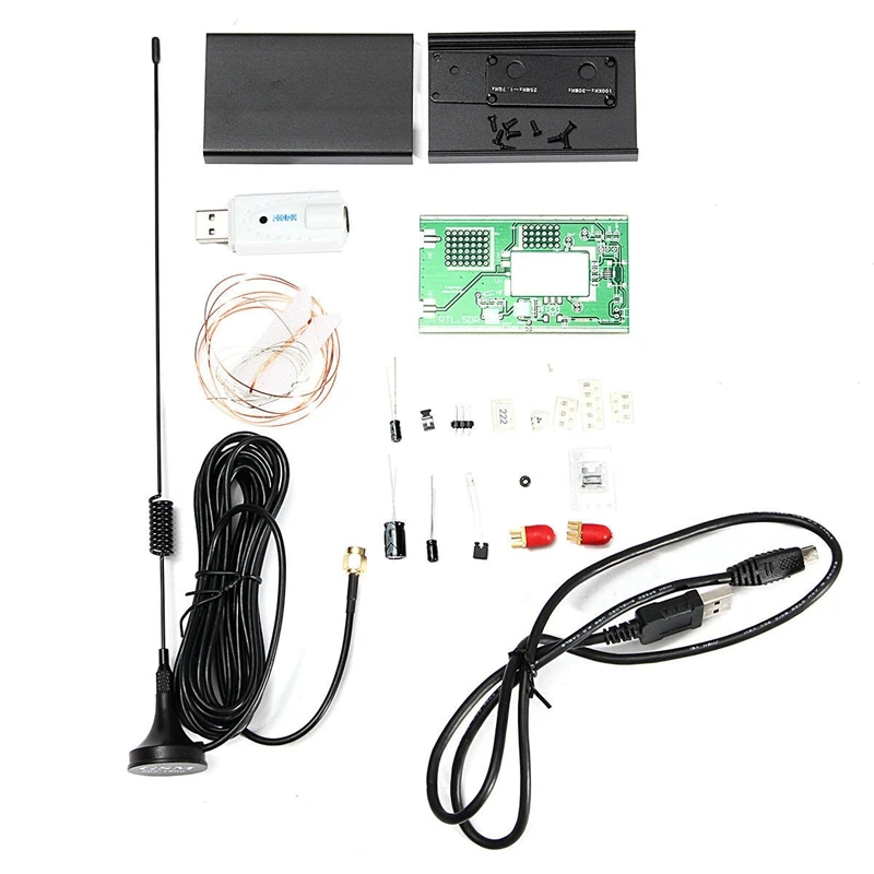 100 кГц-1 7 ГГц Полнодиапазонный UV HF RTL-SDR USB тюнер приемник DIY комплекты с U/V антенной |