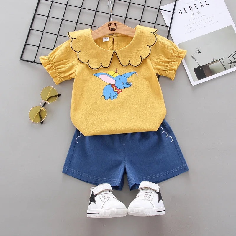 Baby girls clothing sets summer newborn cotton fashion tops+bib shorts 2pcs tracksuits for bebe boys toddler jogging suits 2020 | Детская