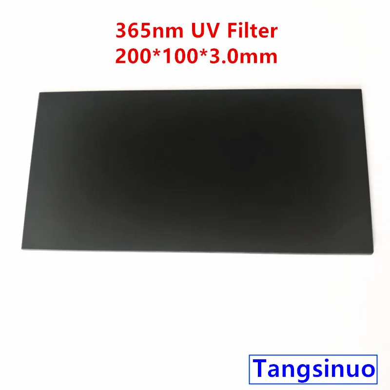 

200*100*3.0mm ZWB2 UG1 UV Pass Filter Glass lens for 365nm light source