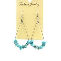 qimoshi natural crystal rubble drop earrings for woman girls earings korean fashion jewelry gift