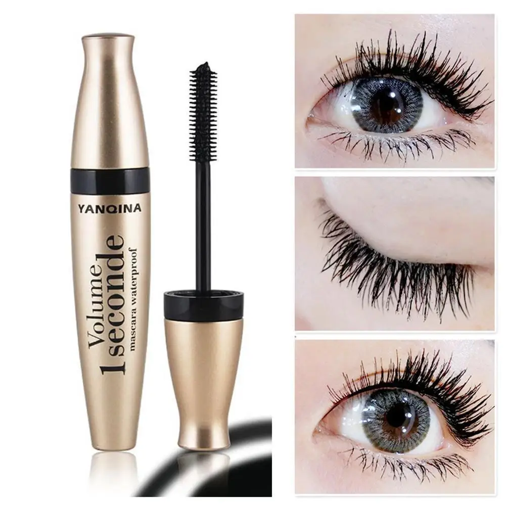 

Black Makeup Waterproof Eyelash Mascara 3D Lengthening Lashes Thick Fast Dry Long-wearing Lasting Mascara Natural Thick Curling