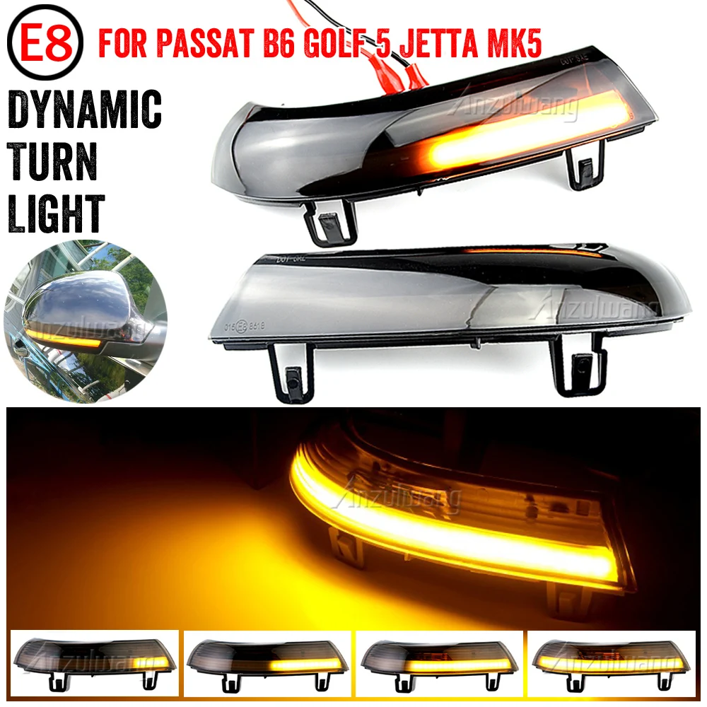 

Dynamic LED Turn Signal Lights Rearview Mirror Indicator Blinker Repeater For Volkswagen VW GOLF 5 Jetta MK5 Passat B6 B5.5 EOS