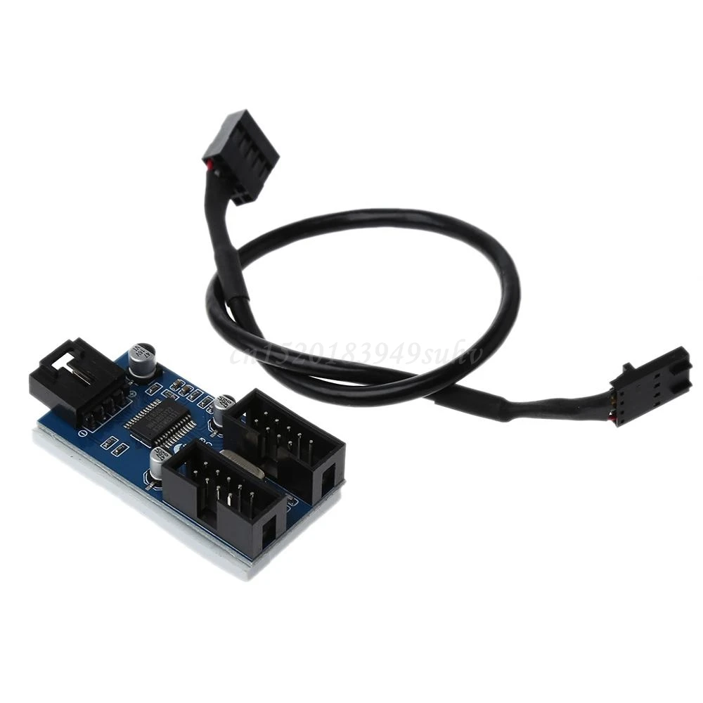 9 контактный USB разветвитель для материнской платы с интерфейсом 1 к 2 удлинитель