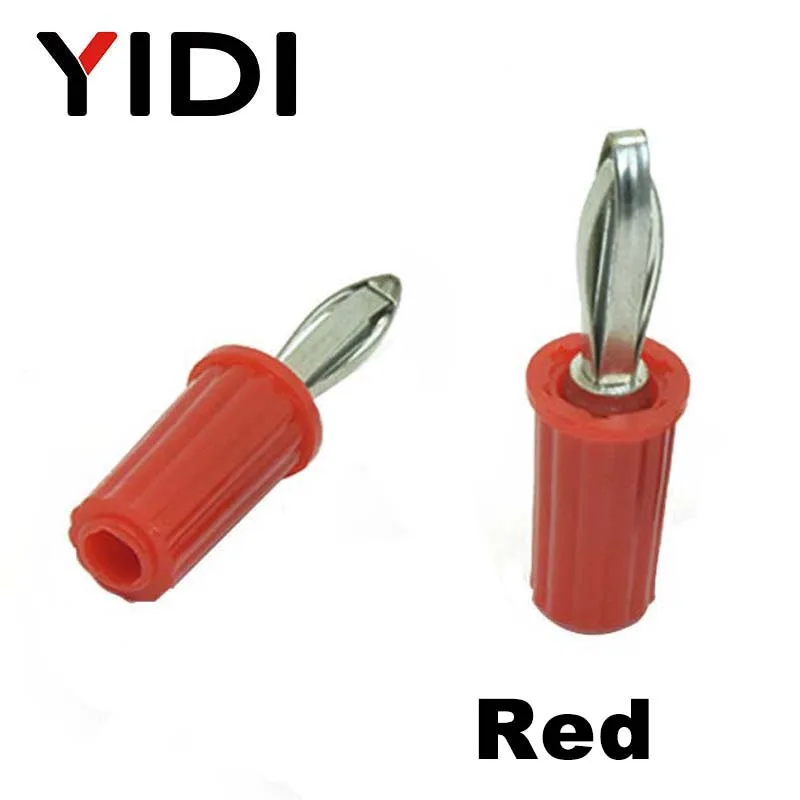 Red Male plug Аудио динамик винт 4 мм разъем типа "банан" Мужской Джек черный красный банан гнездо связывающий пост Женский Разъем - Цвет: Red Male plug