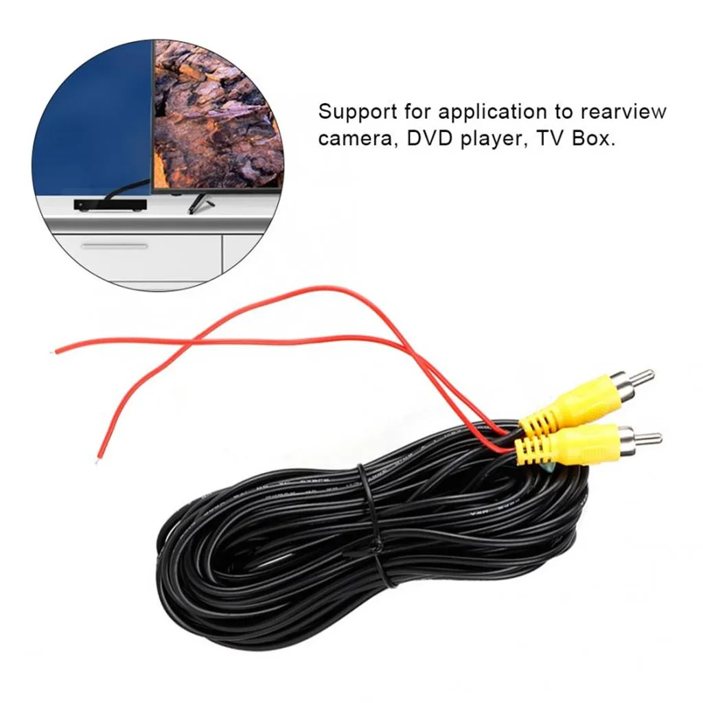 

6 м AV кабель автомобильный RCA видео удлинитель для заднего вида парковочная камера IP67 видео подключение монитор DVD Автомобильная Парковка за...