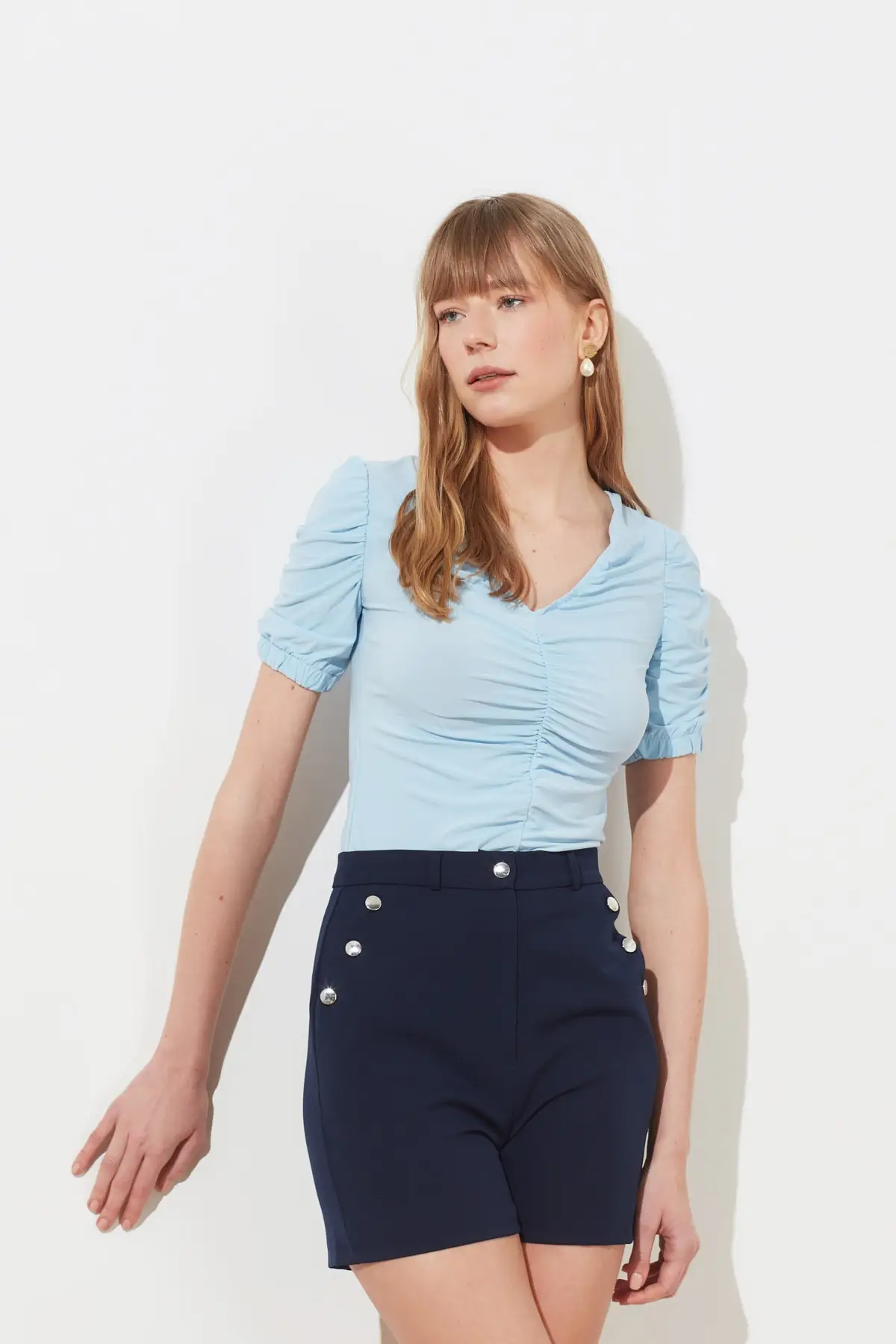 Трикотажная блузка TWOSS20BZ0341|Блузки| |