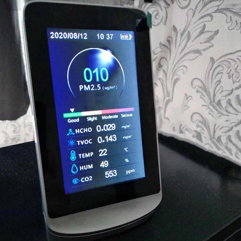 

Indoor Multi-Function Air Detector TVOC Gas Quality Monitor CO2 Carbon Dioxide Sensor Analyzer Meter