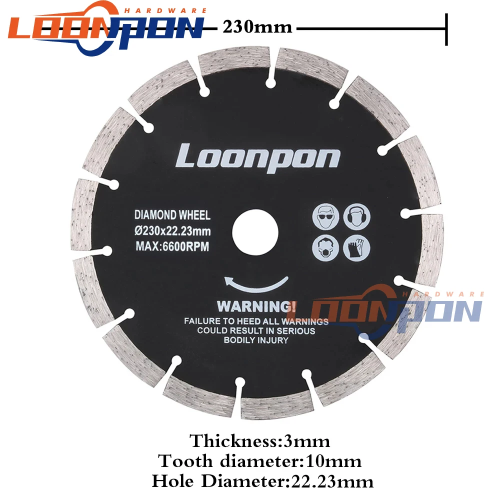 Алмазная пила 7/9 дюйма отрезной диск для влажной/сухой циркулярной резки плитки