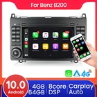 Автомагнитола 2 Din, 4 Гб + 64 ГБ, Android 11, стереоплеер для Mercedes Benz B200, класс A, B, W169, W245, Viano, Vito, W639, Sprinter, W906, без DVD