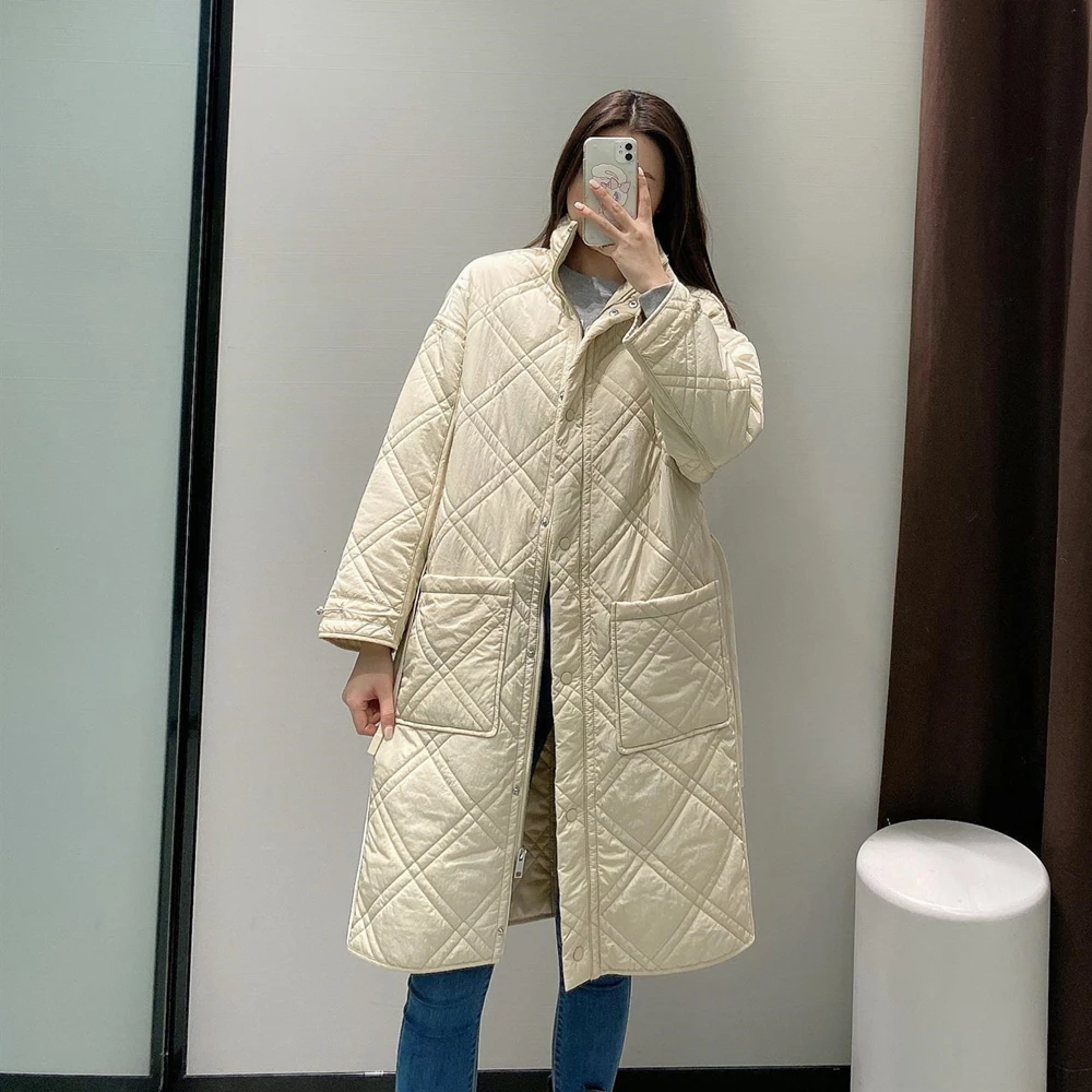 Женское легкое хлопковое пальто средней длины с капюшоном Простой Модный жакет