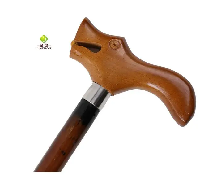 

lucky evilroom Wooden non slip portable walking stick alpine wood wooden walking stick Copper mahogany head