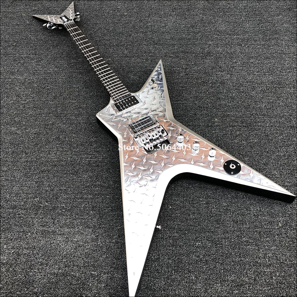 Электрическая гитара особой формы черная краска на задней стороне фингерборд из