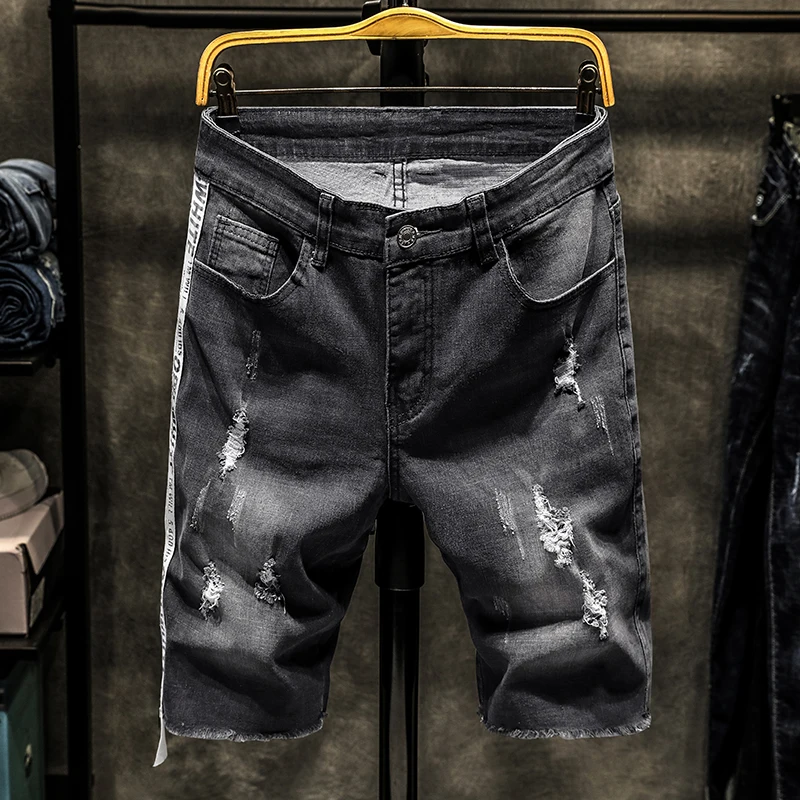 

Details About Men Summer Shorts Man Jeans Men Bermuda Shorts Jean Skateboard Jogge Man Ripped Wave Shorts