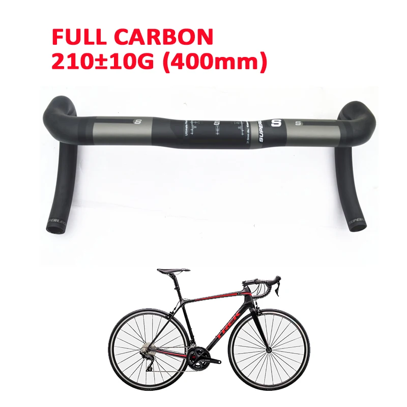 

Bicycle Drop Bar Full Carbon Matte BentHandlebar for Road Racing Bike Inner Routing 400/420/440mm Bicycle Spare Parts Accessory