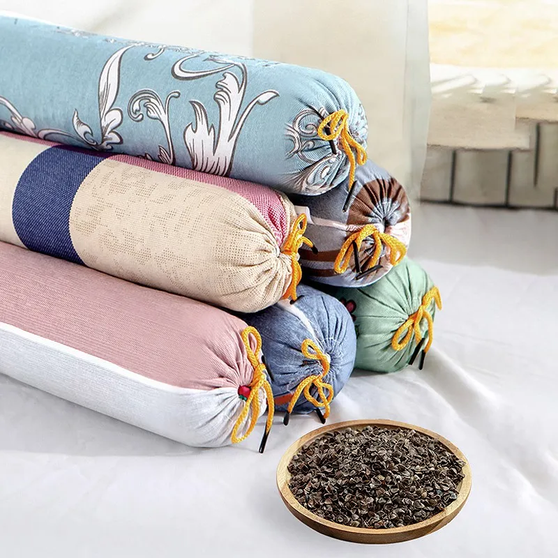 Круглая Шейная подушка для шеи Удобная дорожная кровати из гречневой шелухи