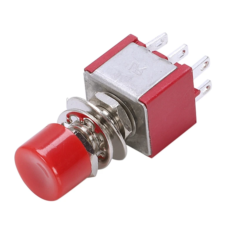 

4 Pcs AC 250V 2A 120V 5A DPDT 2NO 2NC Momentary Push Button Switch
