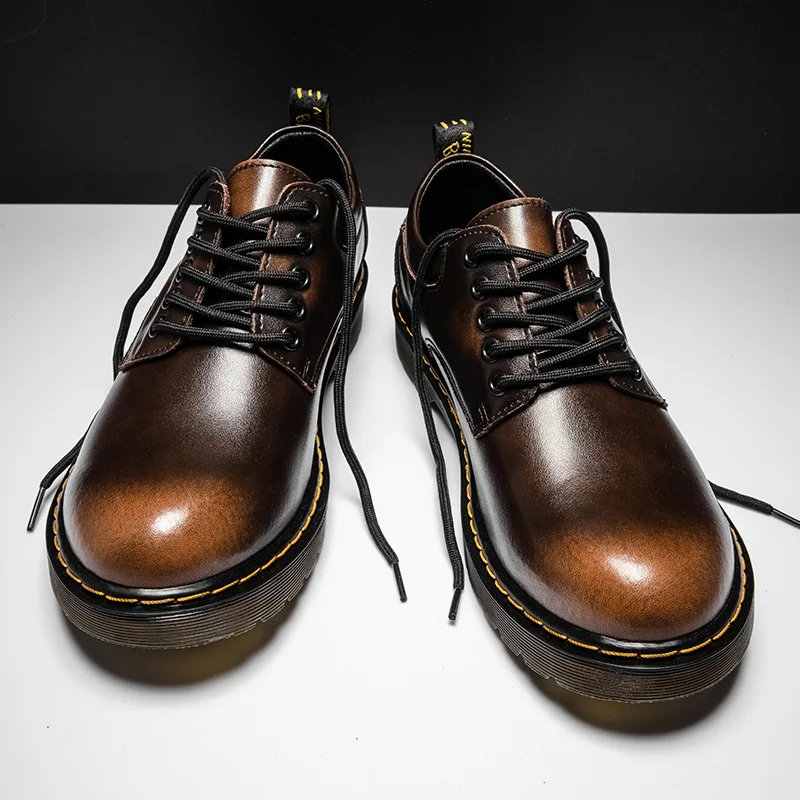 

2021 Spring Comfortable Non-Slip Casual Leather Shoes Martins Boot New Fashion Luxury Shoes Formal Dress Men's Shoes Size 38-48