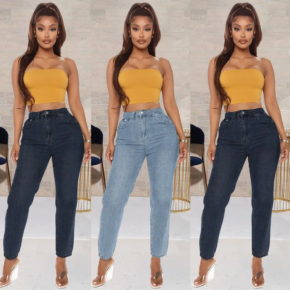 

Ladies Straight Jeans Casual Jeans High Waist Jeans Hot Sale Pants Women's Slim Jeans Retro Jeans Women's Stretch Pants