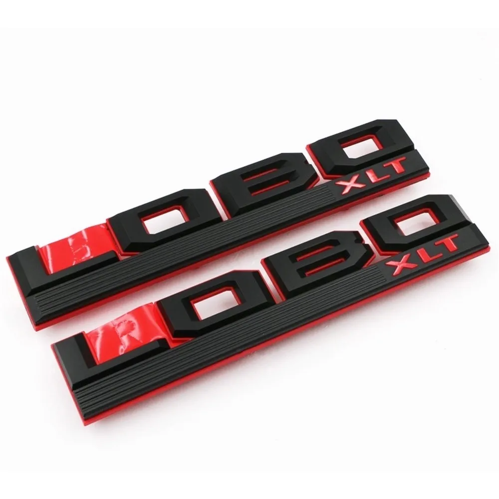 

2x For LOBO XLT Letter Car Fender Plastic Badge Emblem Sticker Decal