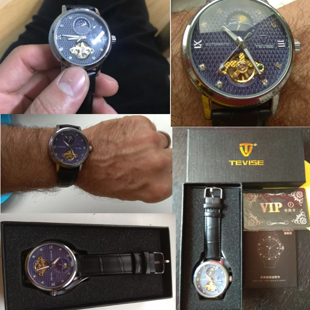 Tevise автоматические Tourbillon механические часы водонепроницаемые часы мужские роскошные Брендовые спортивные мужские часы с автоматическим подзаводом Relogio Masculino