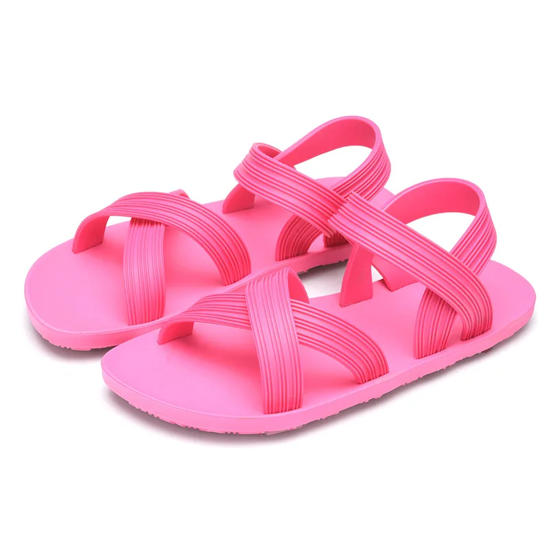 

Fashion Womens Shoes 2021 Flat Sandals Summer Heels Cross Suit Female Beige Cross-Shoes Soft Luxury Without Girls Clear Elastic