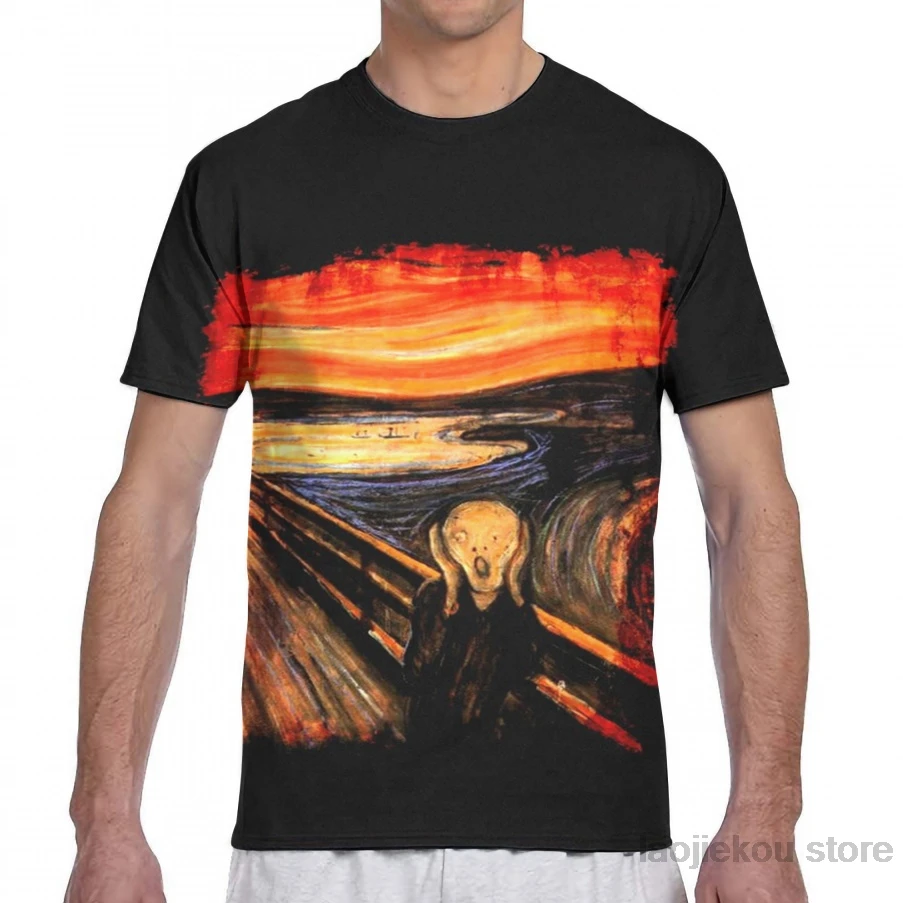 Футболка Мужская/женская с изображением крика Эдварда мунча модный топ для