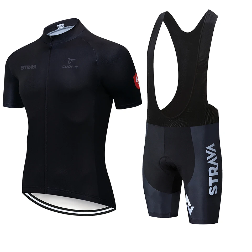 Одежда для велоспорта STRAVA 2021 комплект с коротким рукавом быстросохнущая Мужская