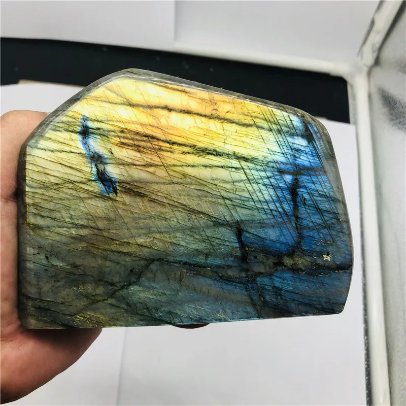 Натуральный кристаллический лунный камень зернистость полированный кварц