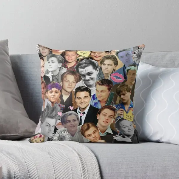 

Leonardo Dicaprio Collage Printing Throw Pillow Cover Wedding Fashion Home Bed Cushion Throw Bedroom Decor Pillows not include