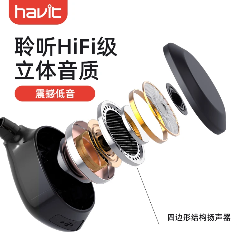 HAVIT наушники вкладыши TWS с i50 Bluetooth Черный технология костная проводимость True