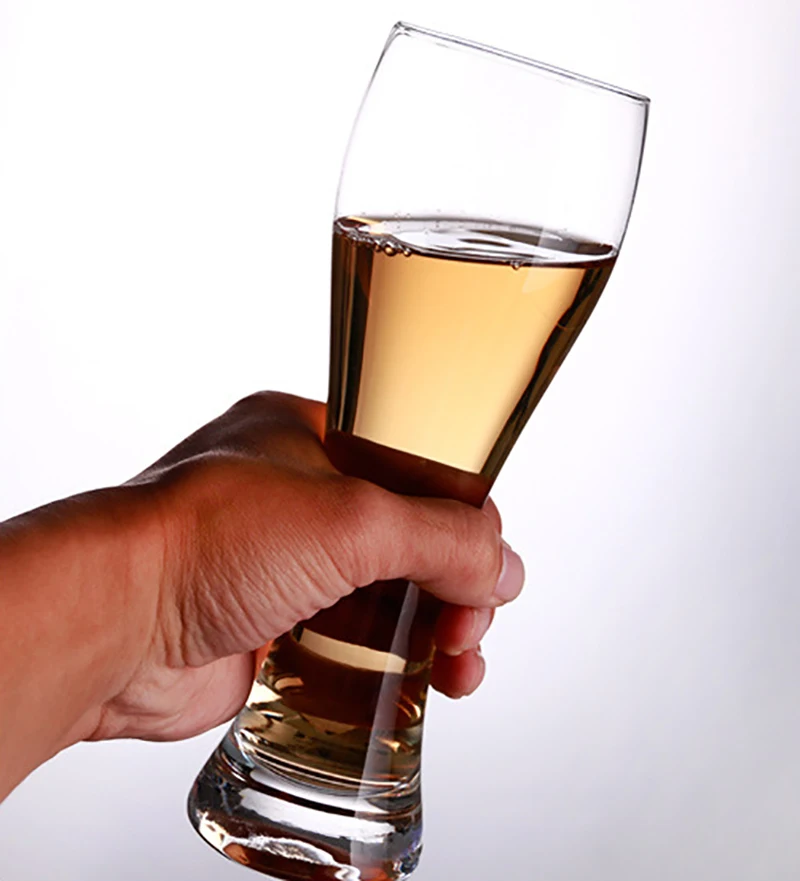 Прозрачная стеклянная пивная кружка в классическом стиле чашка для красного