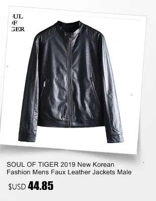 SOUL OF TIGER модные стильные зимние мужские винтажные мото кожаные куртки мужские толстые пальто из искусственного меха Байкерская одежда из искусственной кожи