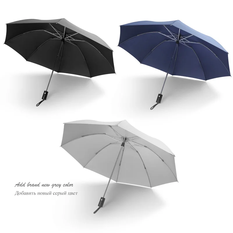 New Reverse Umbrella Automatic 3Folding Strong Windproof Big Rain Women Business Umbrellas Men Waterproof Car Paraguas | Дом и сад