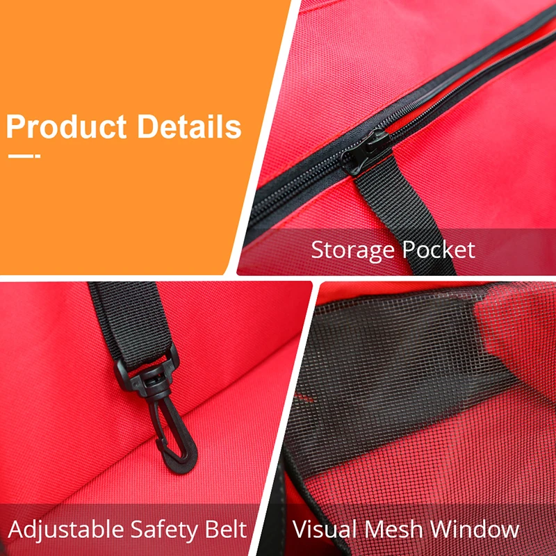 

Travel Dog Car Seat Cover Cat Foldable Breathable Mesh Safe Hammock Pet Carriers Bag Carrying For Cats Dogs Transport Basket