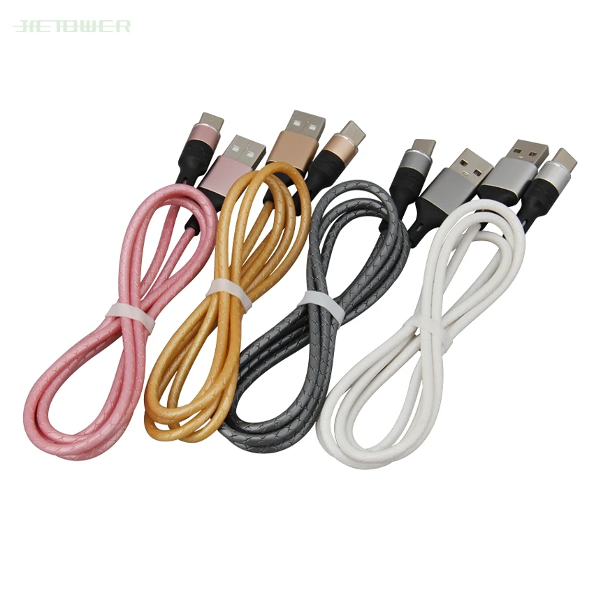 50 шт./лот USB Type C кабель 1 м небесная Колонка Быстрая зарядка USb c для передачи данных