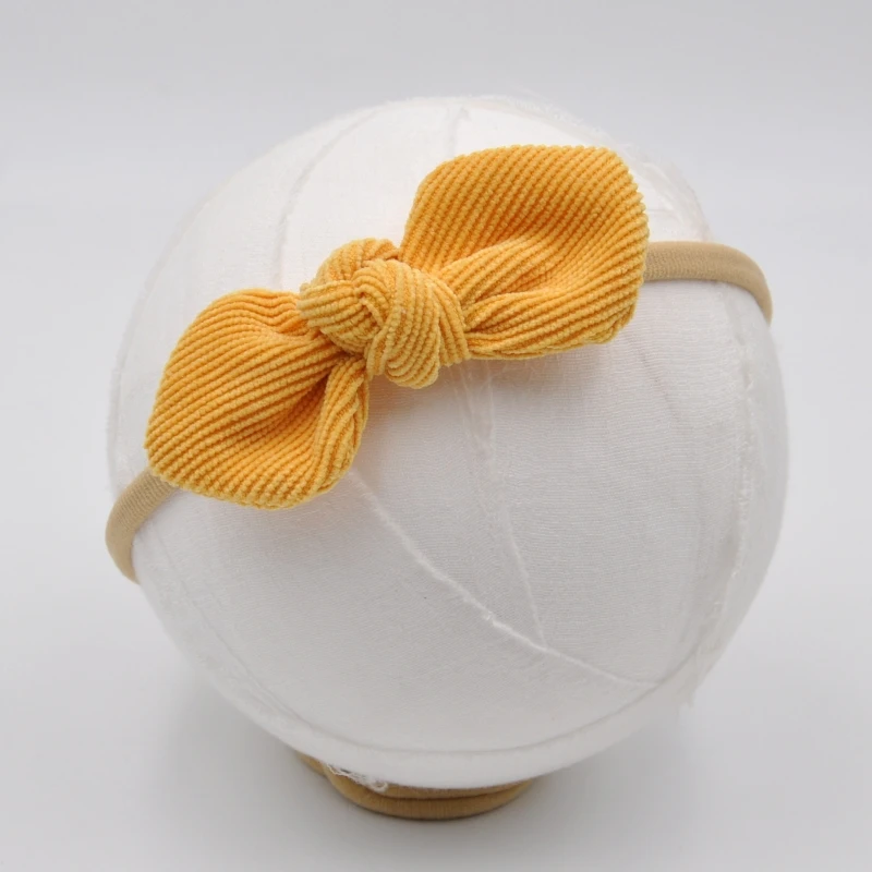 16 шт./лот Вельветовая повязка на голову с бантом тканевая нейлоновая для волос