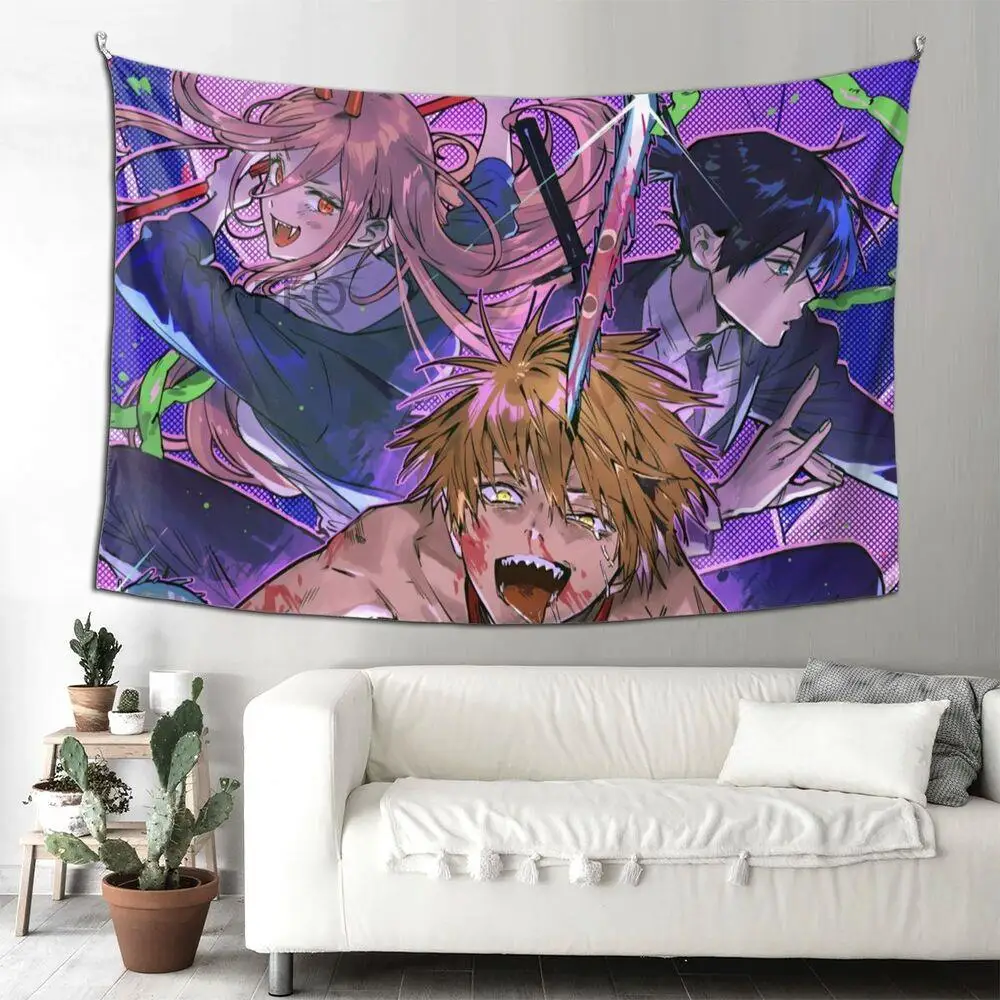 

Мультяшный аниме гобелен kawaii декор комнаты настенный психоделический ведьмакраме Tapiz эстетическое домашнее украшение для комнаты роспись