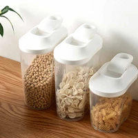plastic cereal dispenser storage box kitchen food grain rice container portable organizer grain storage cans