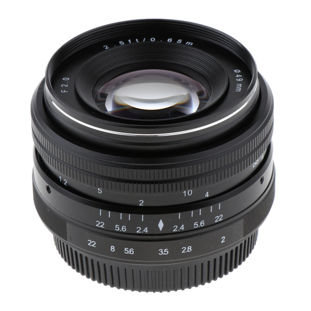 50 мм f/2,0 HD ручной фокус MF Prime объектив для Olympus Panasonic M4/3 Micro Four Third EM1, M, M10, EP5, GH3/4