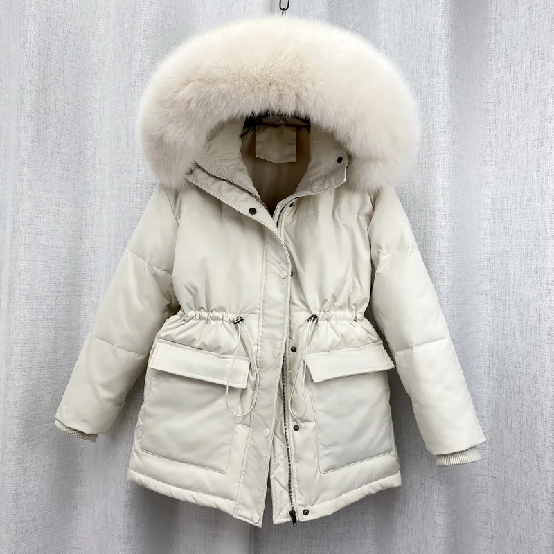 

Зимняя коллекция 2020 года, Рабочая одежда на талии, парка, пуховик, женское короткое пальто, 90% белый утиный пух, теплая зимняя верхняя одежда