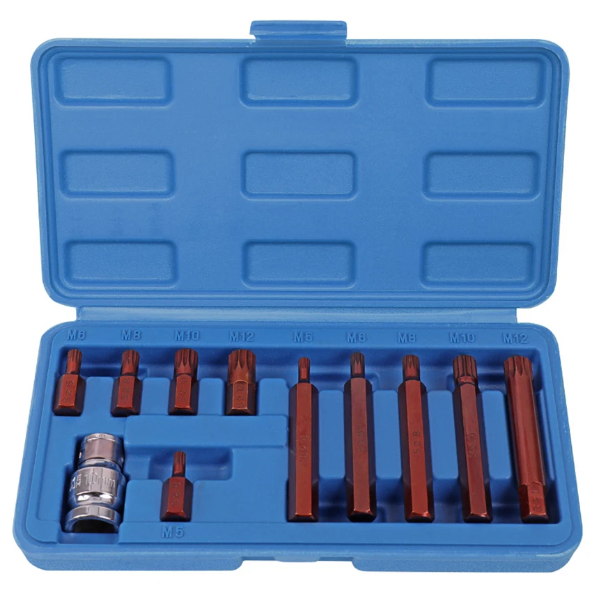 

Mechanic Socket Tool Kit Set with Case, 11-Piece, Universal Wrench Socket M5-M12, with 1/2" Socket Wrench Adapter