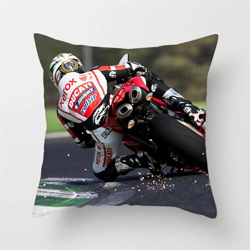 Fuwatacchi Extreme Speed Cushion Cover Motorcycle Sports Throw Pillow Cover For Home Chair Decoration Square Soft Pillowcases - Цвет: JJBZZZY0347