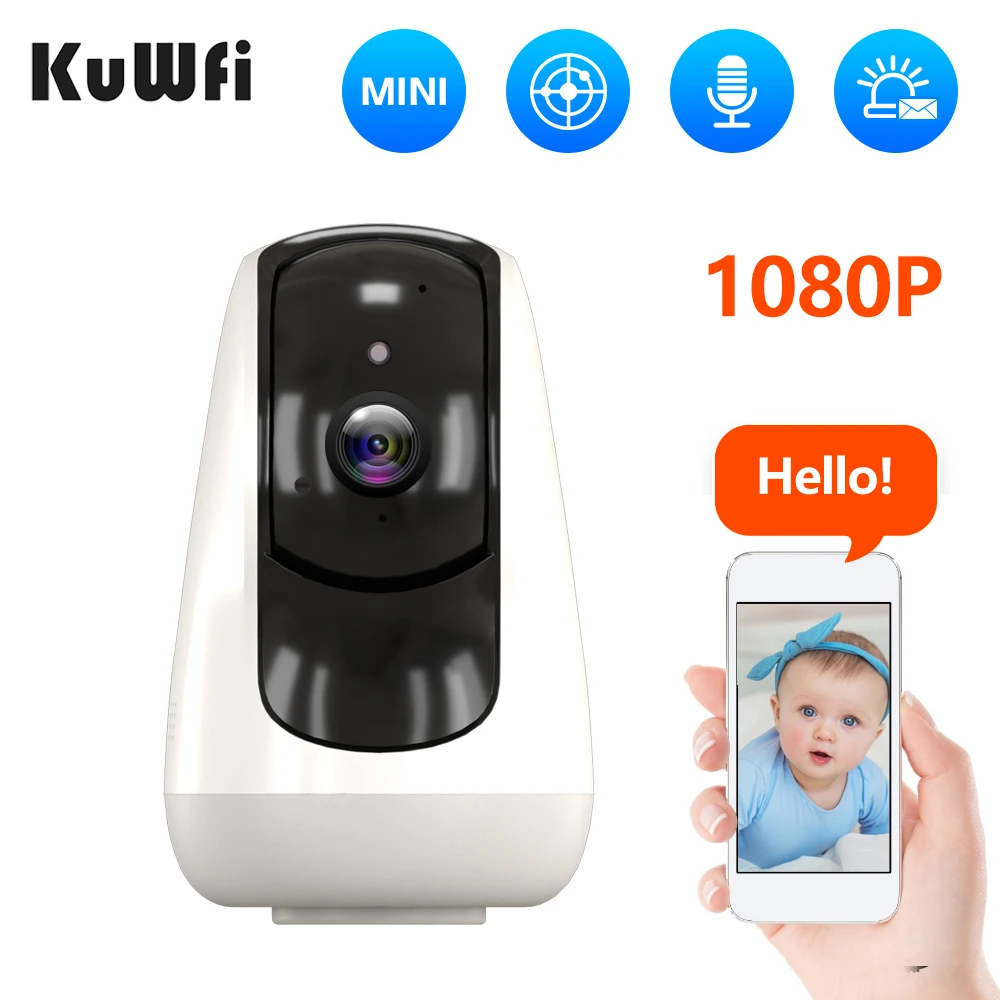 

IP-камера KuWFi, 1080P, Full HD, Wi-Fi, PTZ, аудио, ИК, ночное видение